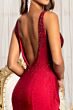 GLS by Gloria GL3037 Bare Back Plunging Neck Hot Fix Dress