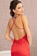 Elizabeth K GL3038 Strappy Back High Slit Hot Fix Dress