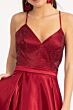 GLS by Gloria GL3040 Pleated A-Line Satin Dress