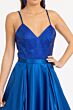 GLS by Gloria GL3040 Pleated A-Line Satin Dress