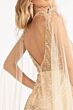 GLS by Gloria GL3047 Floor-Length Sleeves Plunging Neck Dress