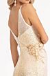 Elizabeth K GL3053 Sequin Plunging Neck V-Back Dress