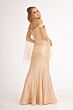 Elizabeth K GL3054 Detachable Sleeves Off The Shoulder Sequin Dress