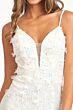 Elizabeth K GL3055 Bare Back Plunging Neck Sequin Dress