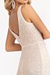 Elizabeth K GL3056 Plunging Neckline High Slit Sequin Dress