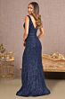 Elizabeth K GL3056 Plunging Neckline High Slit Sequin Dress