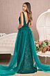 Elizabeth K GL3058 Strappy Back Sharkbite Slit Sequin Dress