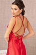 Elizabeth K GL3061 Lace-Up Back Cutaway Slit Bridesmaid Dress