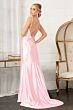 Elizabeth K GL3061 Lace-Up Back Cutaway Slit Bridesmaid Dress
