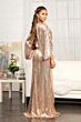 Elizabeth K GL3062 Cape Sleeve Center Slit Sequin Dress