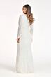 Elizabeth K GL3063 V-Neck Long Sleeve Sequin Dress