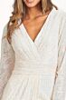Elizabeth K GL3063 V-Neck Long Sleeve Sequin Dress