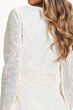 Elizabeth K GL3063 V-Neck Long Sleeve Sequin Dress