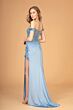 Elizabeth K GL3082 Side Slit Illusion Corset Dress