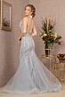GLS by Gloria GL3117 Feather Neckline Trumpet Sequin Dress