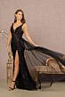 GLS by Gloria GL3119 Strappy Back Side Skirt Glitter Dress
