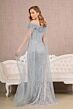 GLS by Gloria GL3120 Floor-Length Sleeves Ruffle Neck Glitter Dress