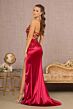 Elizabeth K GL3125 Floral Corset One Shoulder Lace-Up Dress
