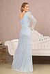 GLS by Gloria GL3128 One Sleeve High Slit Sequin Dress