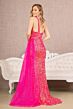 Elizabeth K GL3133 Side Tail High Slit One Shoulder Dress