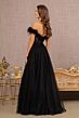 GLS by Gloria GL3138 Feather Neckline Embroidered Corset Dress