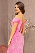 Elizabeth K GL3148 Off The Shoulder Sequin Velvet Dress