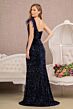 GLS by Gloria GL3154 Feather Slit Asymmetric Neckline Dress