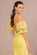GLS by Gloria GL3155 Detached Sleeves Lace-Up Sequin Dress