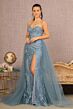 GLS by Gloria GL3156 Detachable Overskirt Strapless Sweetheart Dress