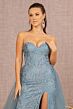 GLS by Gloria GL3156 Detachable Overskirt Strapless Sweetheart Dress