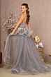 GLS by Gloria GL3158 Removable Overskirt Floral Embroidery Dress