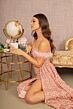 Elizabeth K GL3163 Feather Strap Side Tail Sequin Velvet Dress