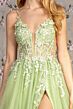 GLS by Gloria GL3202 Embroidered Corset High Slit Dress