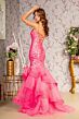 GLS by Gloria GL3205 Layered Skirt Floral Sequin Trumpet Dress