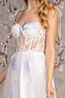 GLS by Gloria GL3208 Tie Straps Embroidered Corset Dress