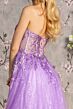 GLS by Gloria GL3209 High Slit Strapless Sweetheart Corset Dress