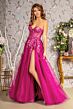 GLS by Gloria GL3209 High Slit Strapless Sweetheart Corset Dress