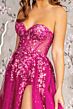 GLS by Gloria GL3209 High Slit Strapless Sweetheart Corset Dress