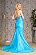 GLS by Gloria GL3220 Illusion Corset Floral Glitter Dress