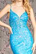 GLS by Gloria GL3220 Illusion Corset Floral Glitter Dress