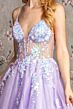 GLS by Gloria GL3226 Bare Back Illusion Corset Glitter Dress