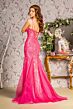 GLS by Gloria GL3228 Godet Skirt Corset Top Sequin Dress