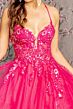 GLS by Gloria GL3229 Embroidered Corset Lace-Up Back Dress