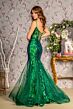 GLS by Gloria GL3230 Godet Skirt Corset Top Glitter Dress