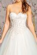 GLS by Gloria GL3244 Layered Skirt Strapless Sweetheart Neck Dress