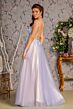 GLS by Gloria GL3252 Slit Skirt Lace-Up Back Embroidered Dress
