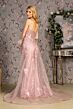 GLS by Gloria GL3257 Sheer Overskirt Floral Sweetheart Neck Dress