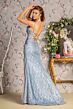 GLS by Gloria GL3266 Illusion Corset Lace-Up Back Glitter Dress