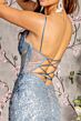 GLS by Gloria GL3266 Illusion Corset Lace-Up Back Glitter Dress