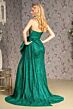 GLS by Gloria GL3272 Bow Applique Asymmetrical Neckline Dress
